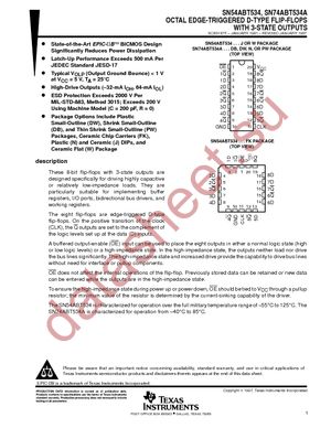 SN74ABT534ADBRE4 datasheet  